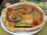 Vegetarian pizza in Vernazza, Cinque Terre, Italy