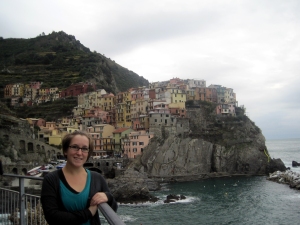 Me in front of Manarola, Cinque Terre, Italy